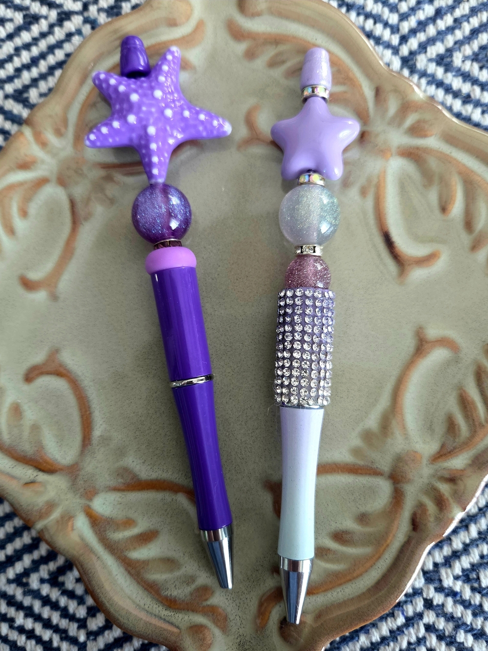 Purple Star Set Of Decorative Ballpoint Pens